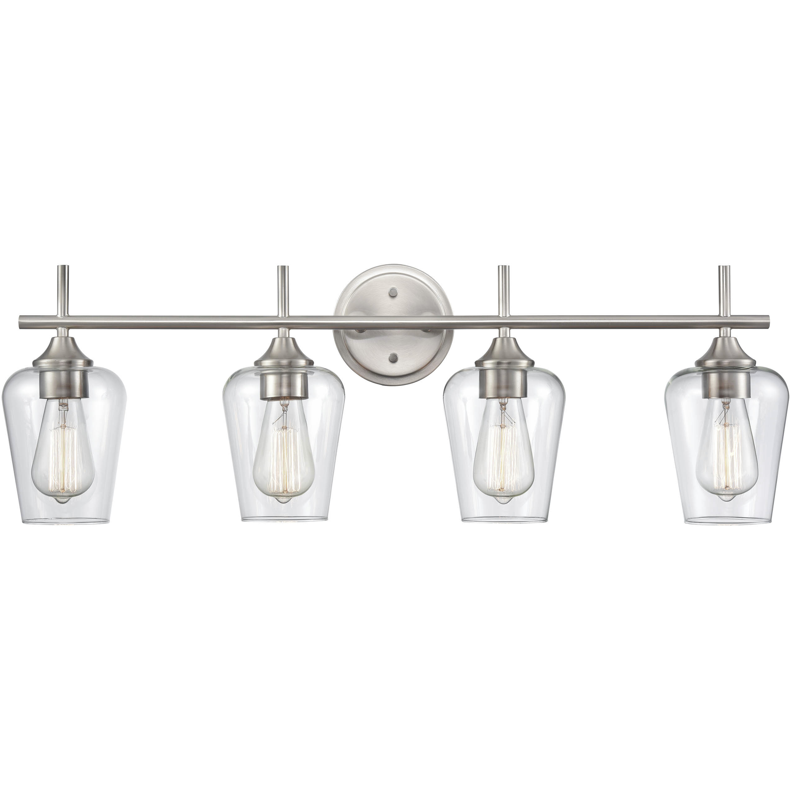 Ashford 4 Light 31 inch Brushed Nickel Bathroom Vanity Light Wall Light